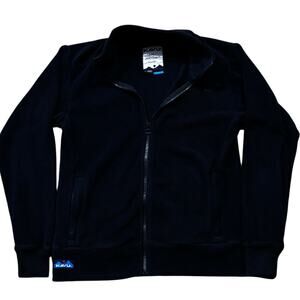 Kavu Jacket Women Small Black Fleece Full Zip Light Jacket Hike Outdoors Warm